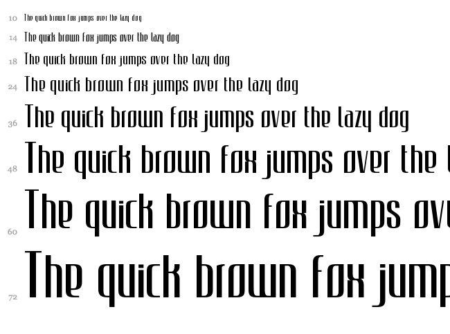 JECR font waterfall